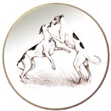 Greyhound Laurelwood Dog Plate