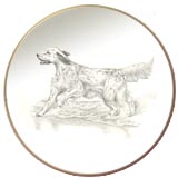 English Setter Laurelwood Dog Plate