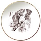 Laurelwood Plate Basset Hound Art