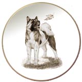 Akita Laurelwood Dog Plate