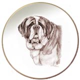Laurelwood Plate Saint Bernard Dog 2013